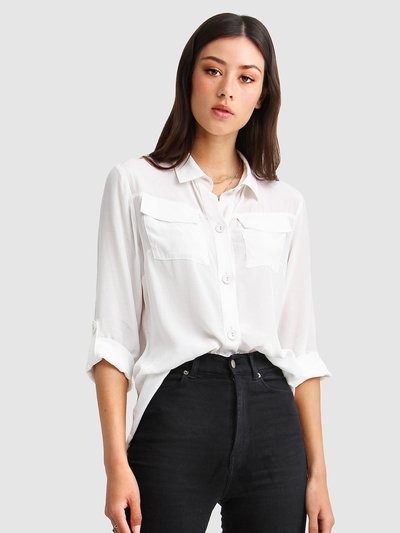 Belle & Bloom Eclipse Rolled Sleeve Blouse - Cream product