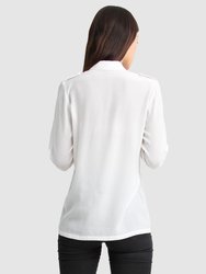 Eclipse Rolled Sleeve Blouse - Cream
