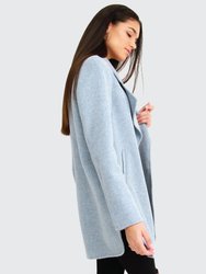 Ex-Boyfriend Wool Blend Oversized Jacket - Light Blue