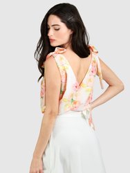 Feel For You V-Neck Top - Floral Bouquet