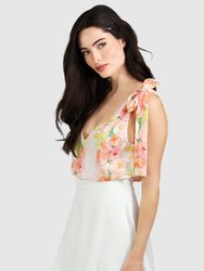 Feel For You V-Neck Top - Floral Bouquet