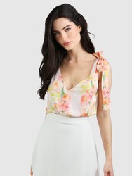 Feel For You V-Neck Top - Floral Bouquet