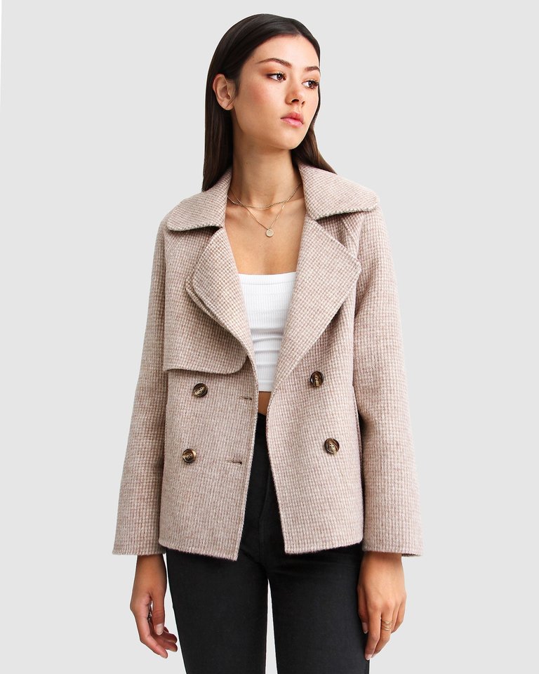 Beige sales peacoat women