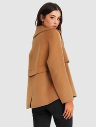 I'm Yours Wool Blend Peacoat - Camel