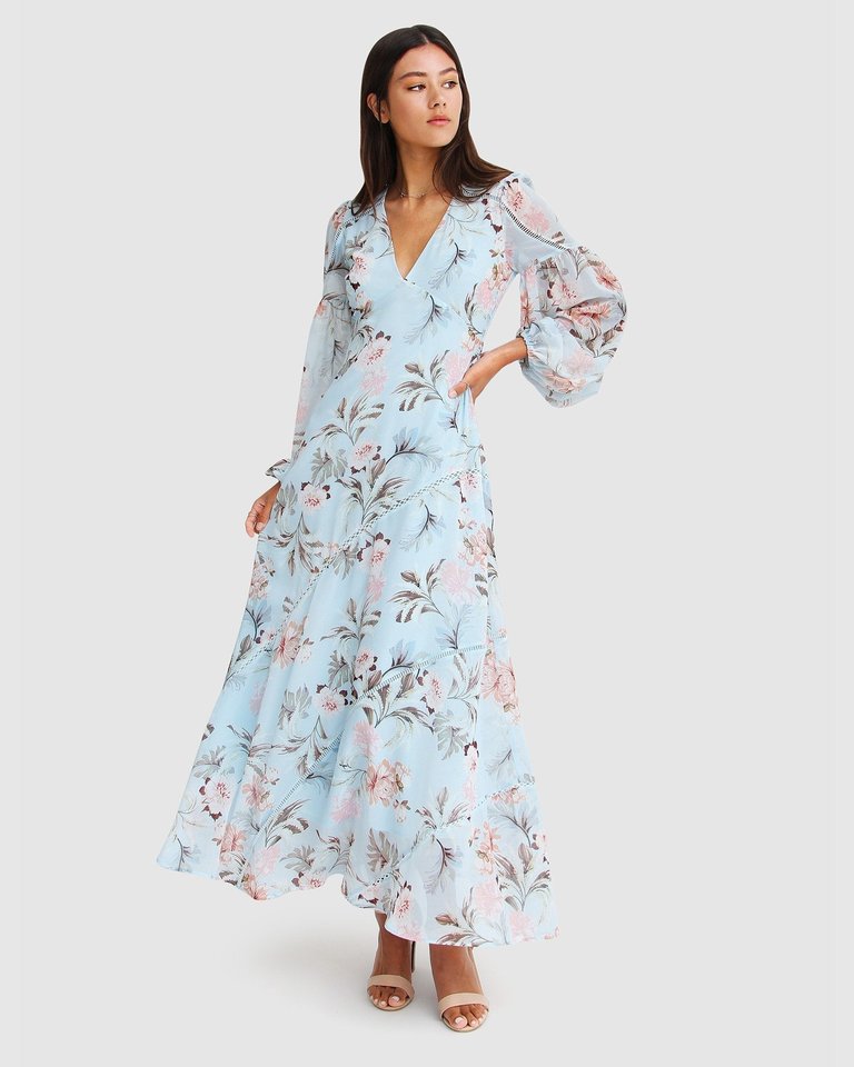 In Your Dreams Maxi Dress - Light Blue - Blue