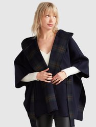 Jackson Landing Wool Blend Cape Coat - French Navy