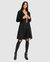 Last Chance Wool Blend Moto Coat - Black