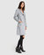 Last Chance Wool Blend Moto Coat - Grey Marle