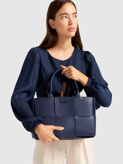 Belle & Bloom Long Way Home Woven Tote - Navy product