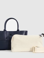 Long Way Home Woven Tote - Navy