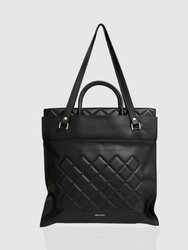 Lost Lovers Quilted Leather Tote - Black