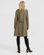 New Fit Last Chance Wool Blend Moto Coat - Army Green