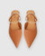 On The Go Leather Flat - Camel