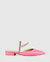 On The Go Leather Flat - Hot Pink