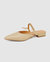 On The Go Leather Flat - Sand