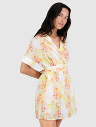 Open Arms Cut Out Dress - Floral Bouquet