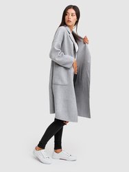 Publisher Double-Breasted Wool Blend Coat - Grey Marle