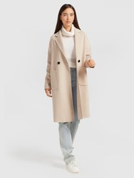 Publisher Double-Breasted Wool Blend Coat - Sand