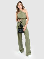 Sideline Cropped Top - Army Green