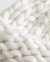 Snowflake Hand Knitted Beanie - Off-white