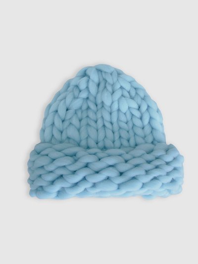 Belle & Bloom Snowflake Hand Knitted Beanie - Sky Blue product
