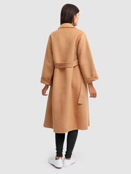 Stay Wild Oversized Wool Coat - Camel