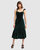 Summer Storm Velvet Midi Dress - Dark Green