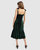 Summer Storm Velvet Midi Dress - Dark Green