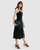 Summer Storm Velvet Midi Dress - Dark Green