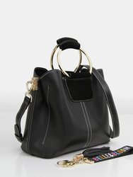 Twilight Leather Cross-Body Bag - Black