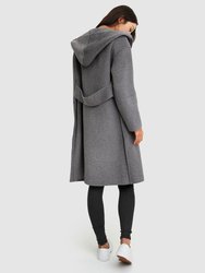 Walk This Way Wool Blend Oversized Coat - Dark Grey