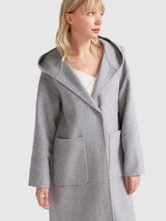 Walk This Way Wool Blend Oversized Coat - Grey