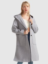 Walk This Way Wool Blend Oversized Coat - Grey