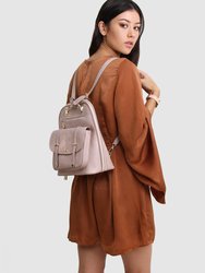 5th Ave Leather Backpack - Dusty Pink