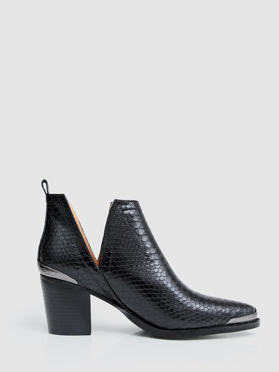 Belle & Bloom Austin Croc Embossed Ankle Boot - Black product