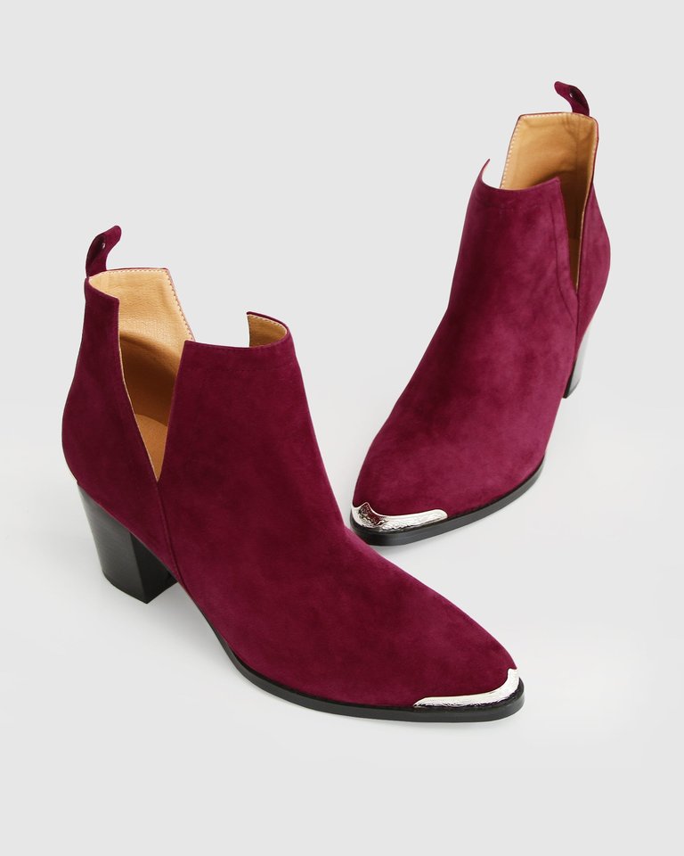 Austin Suede Ankle Boot - Merlot