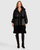 Back To Black Oversized Leather Panelled Coat