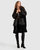 Back To Black Oversized Leather Panelled Coat