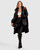 Back To Black Oversized Leather Panelled Coat