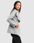 Bad Girl Wool Blend Moto Coat - Grey Marle