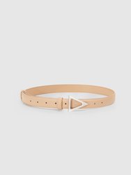 Bermuda Triangle Leather Belt - Latte