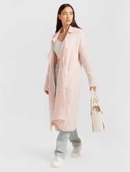 Born To Run Sustainable Sweater Coat - Pale Pink - Pale Pink