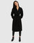 Boss Girl Double-Breasted Lined Wool Coat - Black