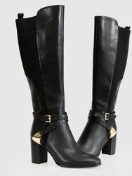 Breton Knee High Boot - Black
