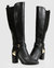 Breton Knee High Boot - Black