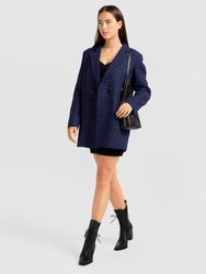 Cambridge Oversized Wool Blazer - Blue