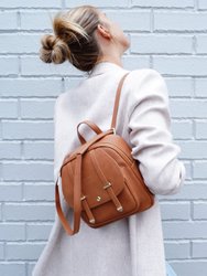 Camila Leather Backpack - Brown - Brown