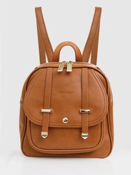 Camila Leather Backpack - Brown