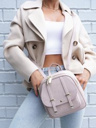 Camila Leather Backpack - Dusty Pink - Dusty Pink