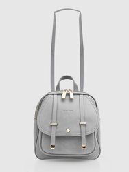 Camila Leather Backpack - Grey